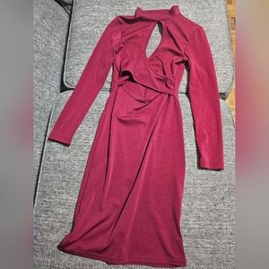 S red tear drop dress